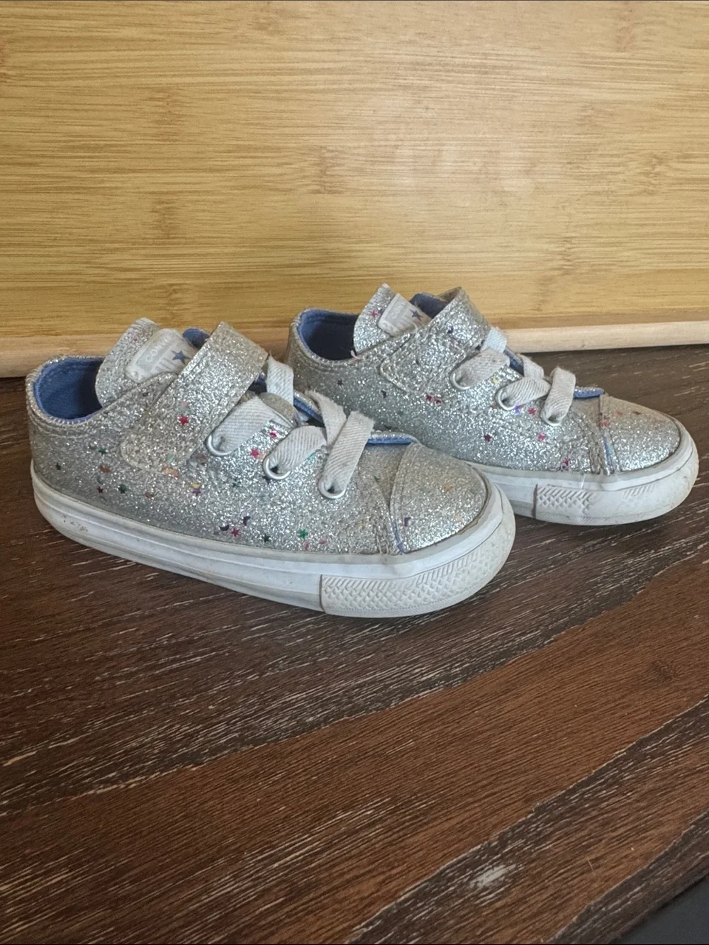 Converse Chuck Taylor All Star Toddler shoes in Silver-Ozone Blue